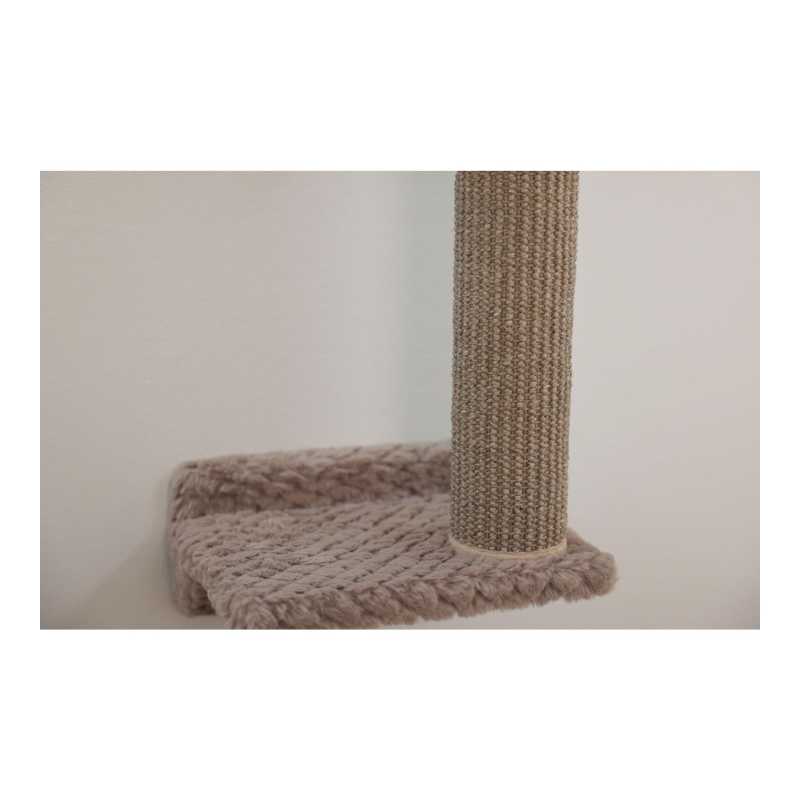 Kletterwand Monte Alpi für Katzen, 4-teilig - Katzenkletterwend mit Katzenbett und Kratzstamm, beliebig erweiterbar, bis 10 kg Kletterwand Monte Alpi für Katzen, 4-teilig - Katzenkletterwend mit Katzenbett und Kratzstamm, beliebig erweiterbar, bis 10 kg